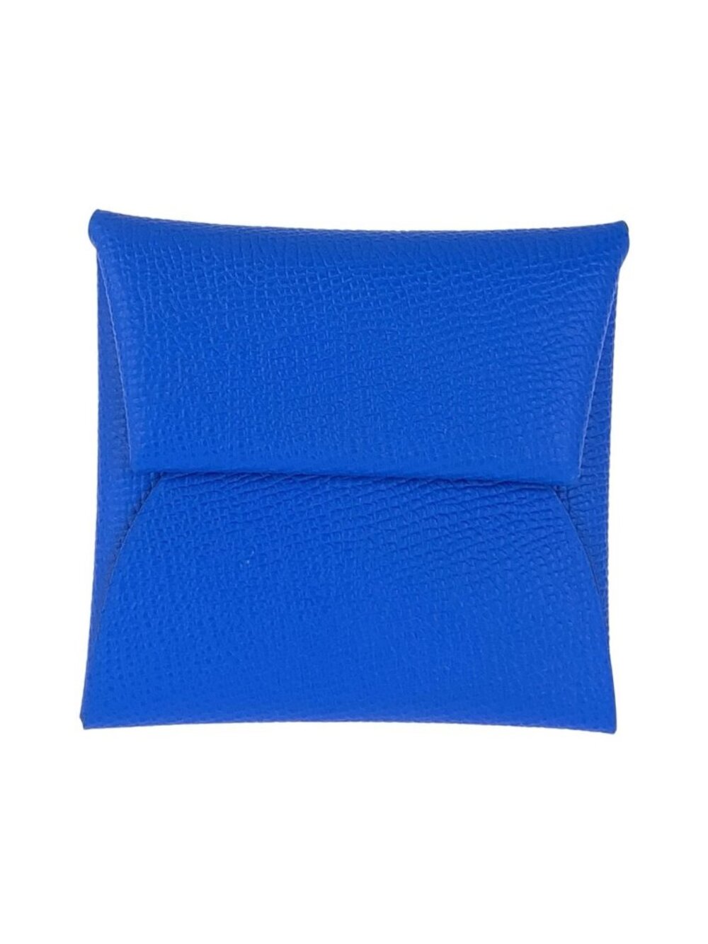 Hermes Bastia Blue Silver Veau Epsom Coin Purse